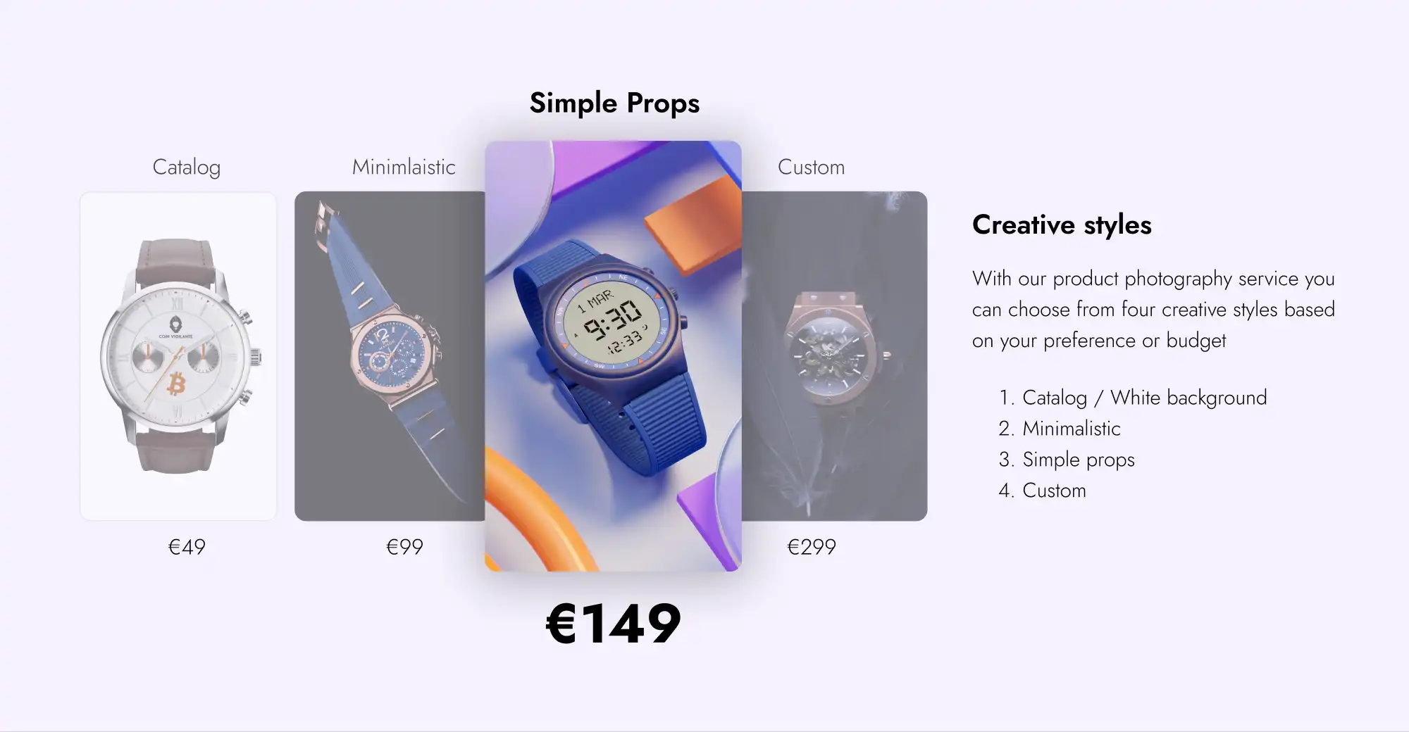 Product photography pricing for 2021