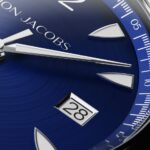 Blue luxury watch detail