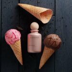 ice cream and perfume product photography