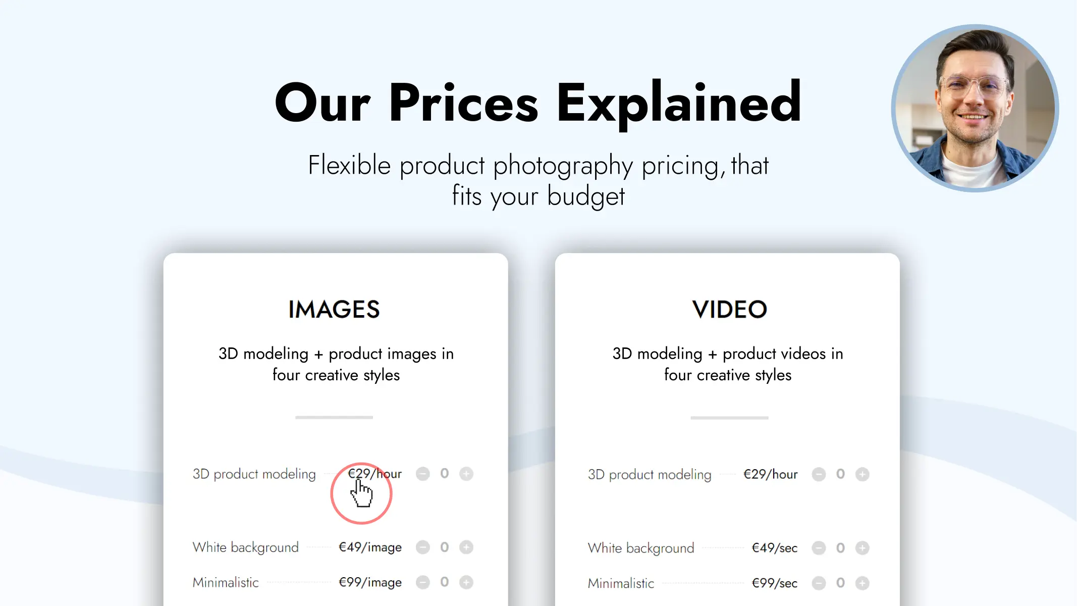 Our product photography prices explained in video
