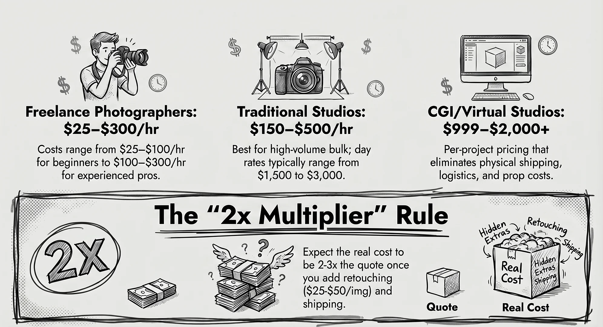 Average Product Photography Costs (Industry Data)